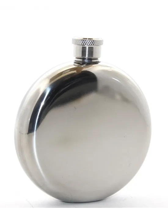 Paslanmaz Çelik Yuvarlak 5 Oz Tekli Matara Alk2676