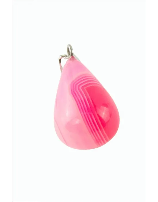 Pembe Kuvars Damla Doğaltaş Kolye Ucu 1 Adet