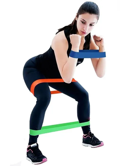 Pilates Squat Aerobik Direnç Lastiği 5 Li Paket