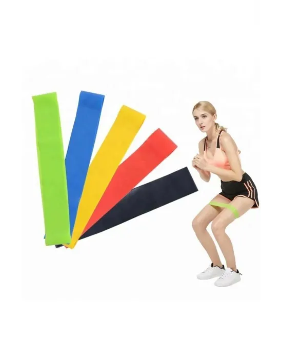 Pilates Squat Aerobik Direnç Lastiği 5 Li Paket