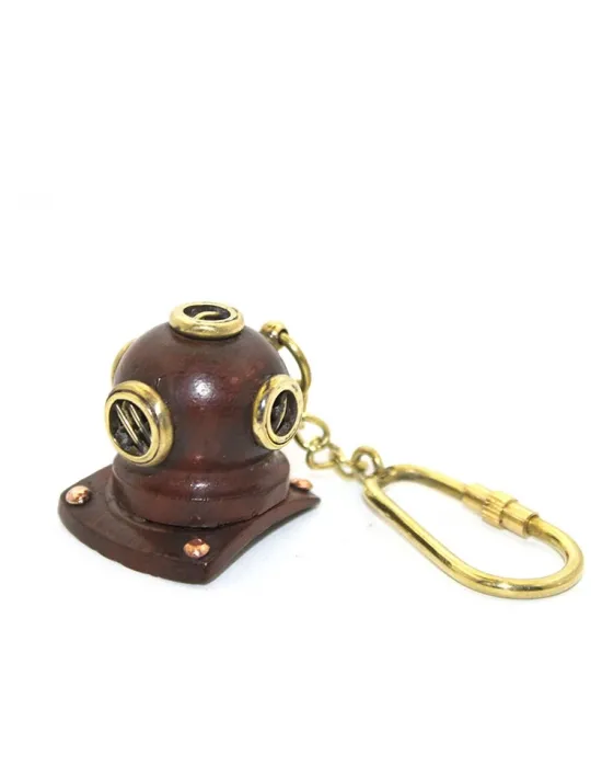 Pirinç Dalgıç Başlığı Anahtarlık 2140c