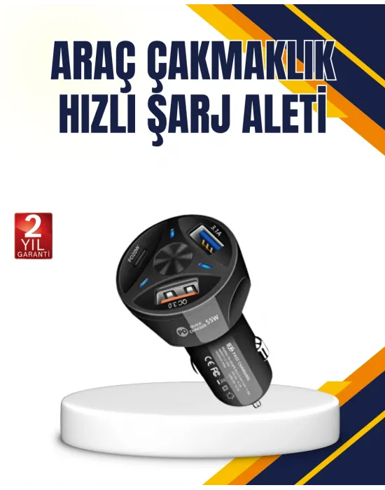 Polygold Quick Charger 55w Araç Şarj Cihazı Pd Usb C Destekli