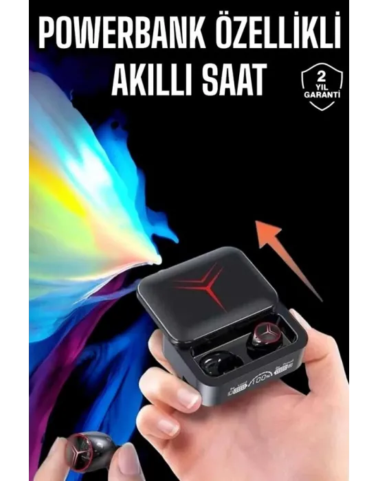Powerbankli Kulaklık Bluetooth Bağlantılı Çoklu Bağlantı