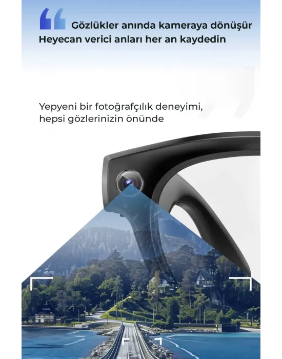 Pro Max Akıllı Gözlük Kameralı Yapay Zeka,müzik Dinleme,telefon İle Konuşma Bluetooth