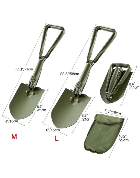 Profesyonel Portatif Katlanabilir Kürek ( Orta Boy 59 Cm )