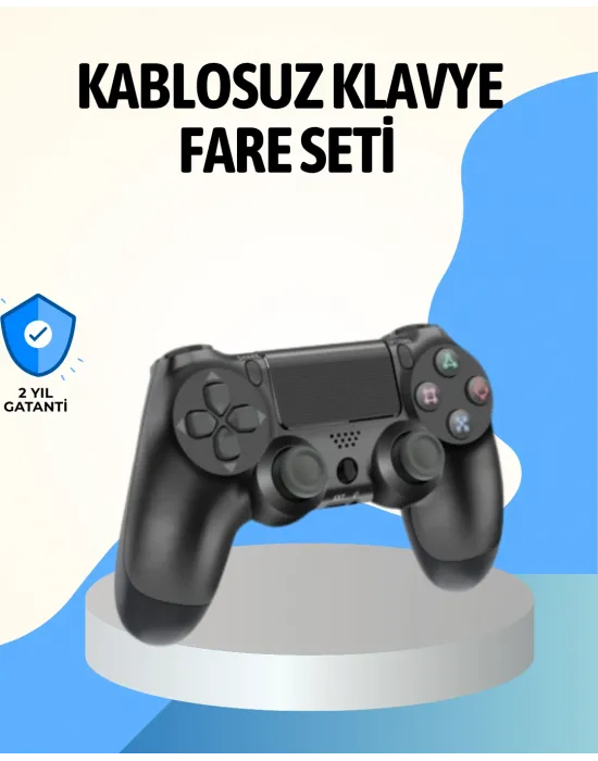 Ps4 Uyumlu Kablosuz Oyun Kolu Ergonomik Çift Titreşimli