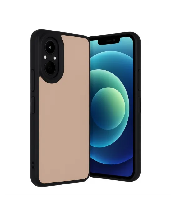 Realme 12 Lite Kılıf Aras Deri Kapak - Pudra