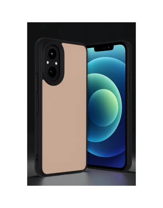 Realme 12 Lite Kılıf Aras Deri Kapak - Pudra