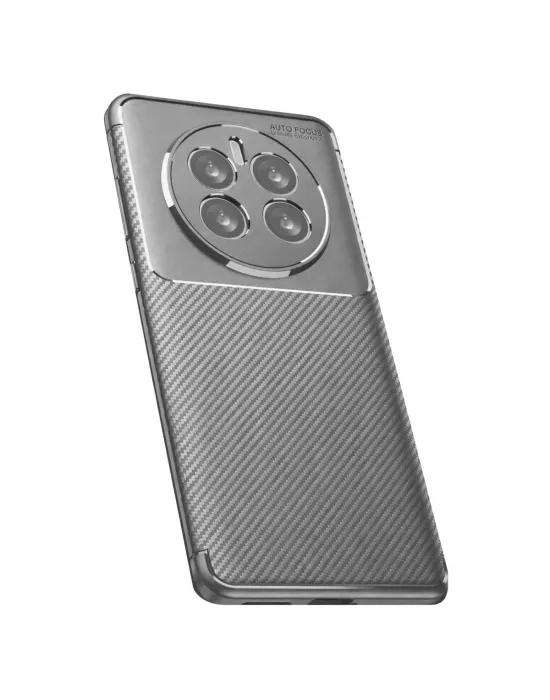 Realme 12 Pro Plus Kılıf Auto Focus Karbon Kapak - Gri