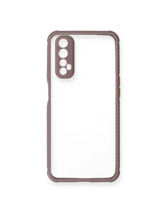 Realme 7 Kılıf Miami Şeffaf Silikon - Açık Mor