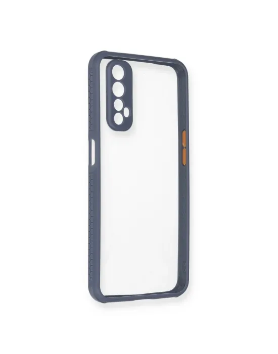 Realme 7 Kılıf Miami Şeffaf Silikon - Gri