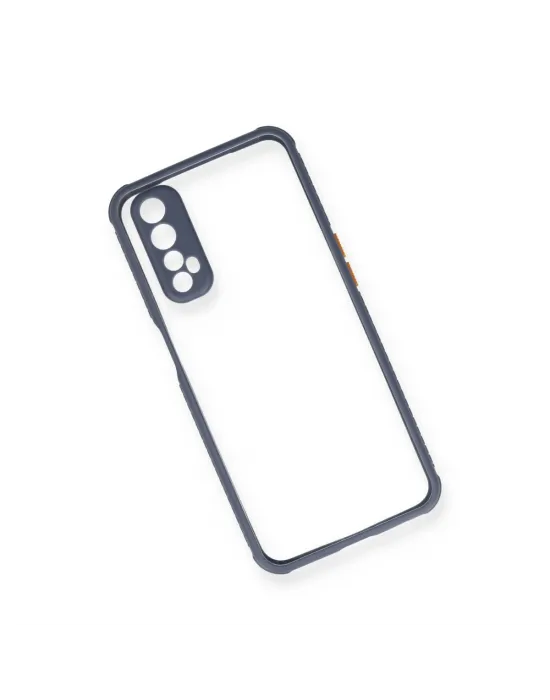 Realme 7 Kılıf Miami Şeffaf Silikon - Gri