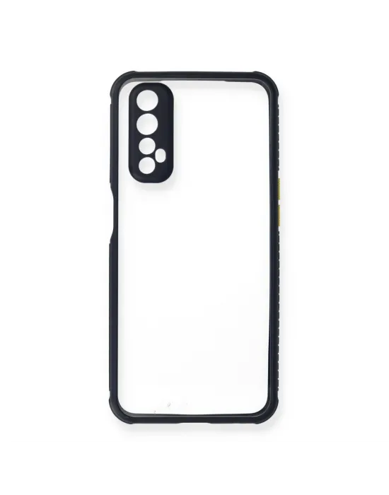 Realme 7 Kılıf Miami Şeffaf Silikon - Lacivert
