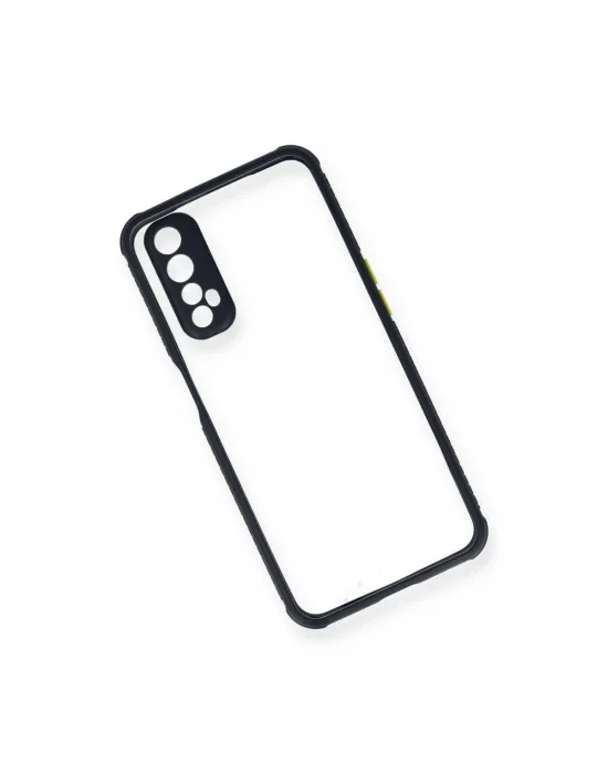 Realme 7 Kılıf Miami Şeffaf Silikon - Lacivert