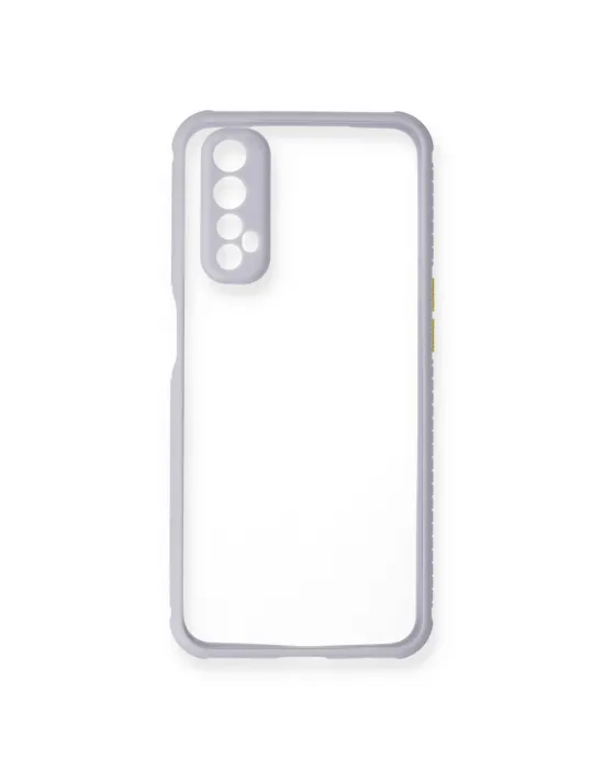Realme 7 Kılıf Miami Şeffaf Silikon - Lila
