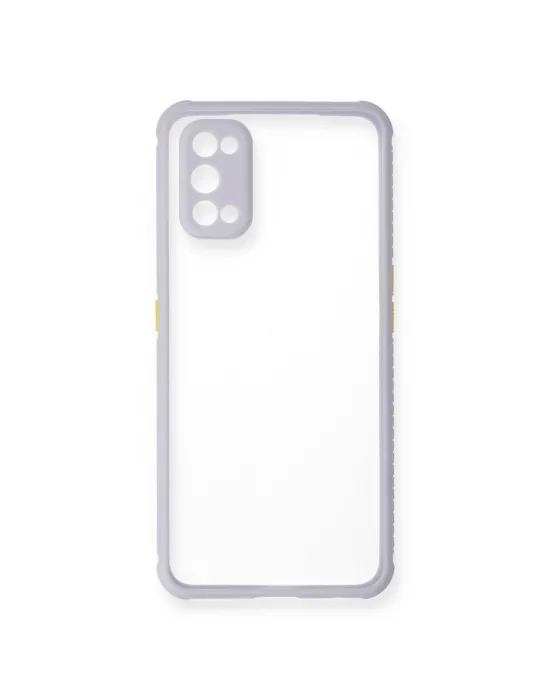 Realme 7 Pro Kılıf Miami Şeffaf Silikon - Lila