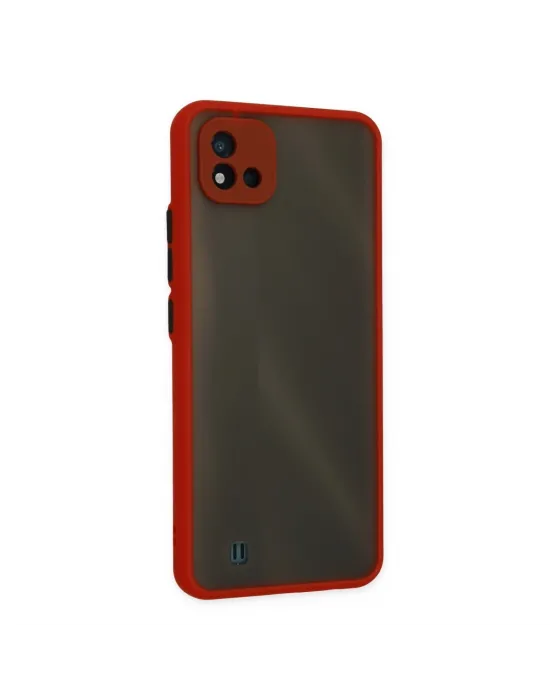 Realme C11 2021 Kılıf Montreal Silikon Kapak - Kırmızı