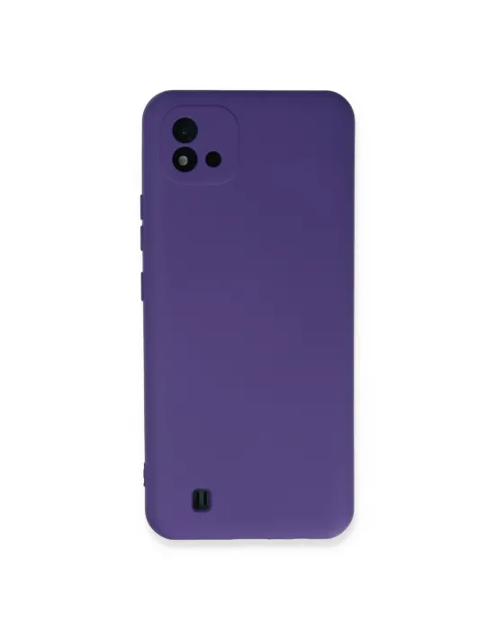 Realme C11 2021 Kılıf Nano İçi Kadife Silikon - Mor