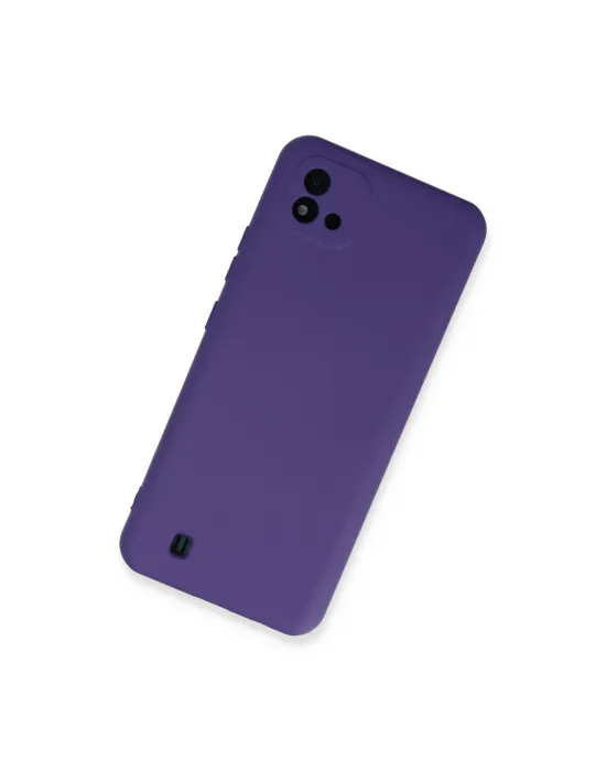 Realme C11 2021 Kılıf Nano İçi Kadife Silikon - Mor