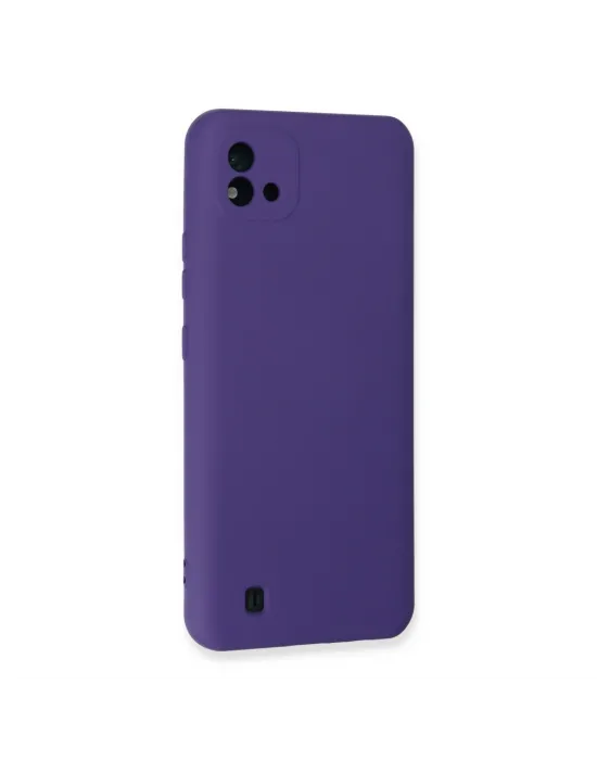 Realme C11 2021 Kılıf Nano İçi Kadife Silikon - Mor