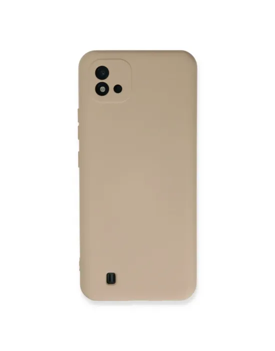 Realme C11 2021 Kılıf Nano İçi Kadife Silikon - Pudra