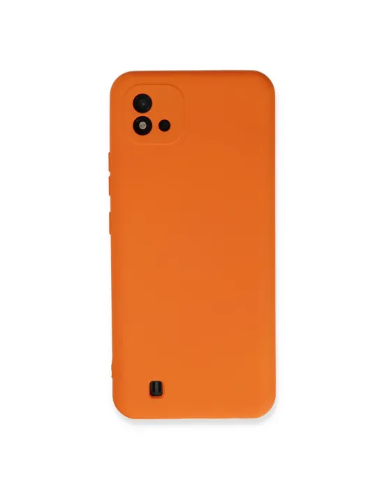 Realme C11 2021 Kılıf Nano İçi Kadife Silikon - Turuncu