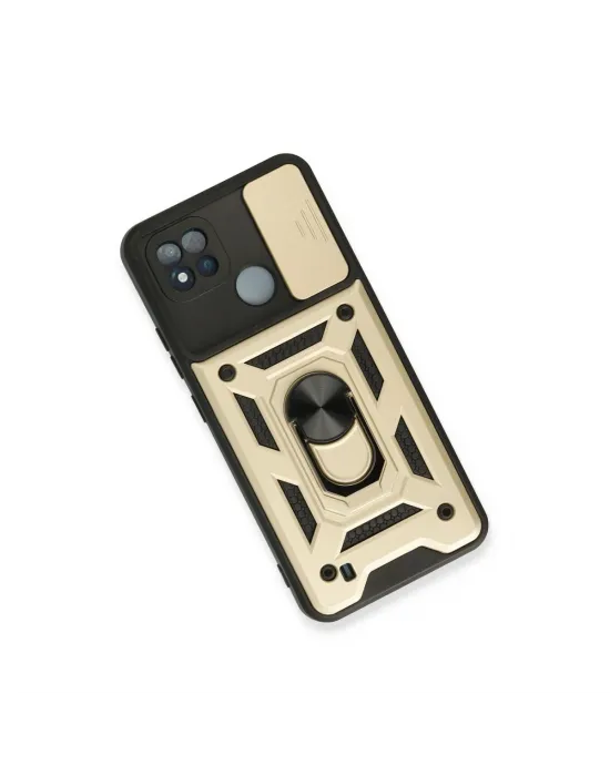 Realme C11 2021 Kılıf Pars Lens Yüzüklü Silikon - Gold