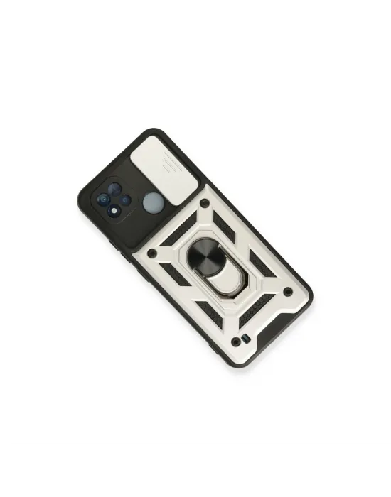 Realme C11 2021 Kılıf Pars Lens Yüzüklü Silikon - Gümüş