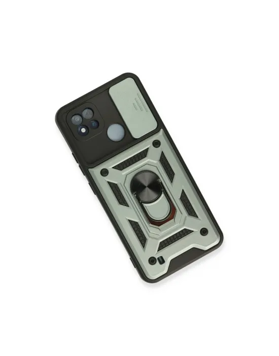Realme C11 2021 Kılıf Pars Lens Yüzüklü Silikon - Yeşil