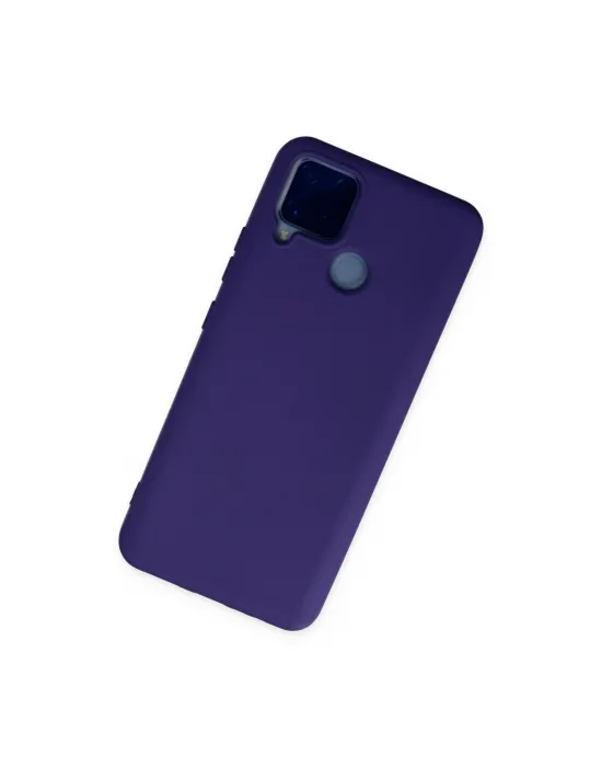 Realme C15 Kılıf Nano İçi Kadife Silikon - Mor