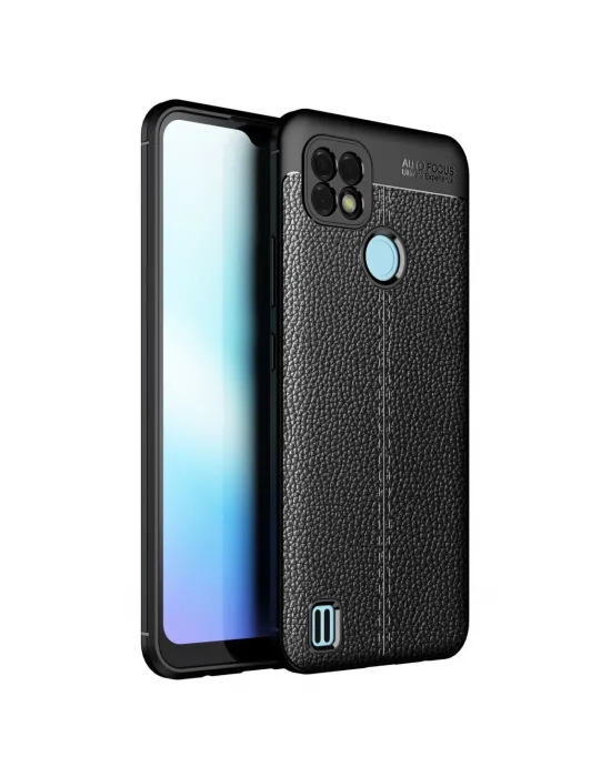 Realme C21 Kılıf Auto Focus Kapak - Siyah