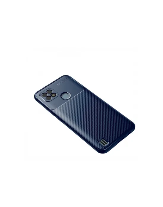 Realme C21 Kılıf Auto Focus Karbon Kapak - Lacivert