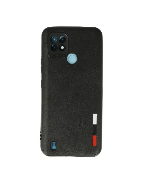 Realme C21 Kılıf Loop Deri Silikon - Siyah