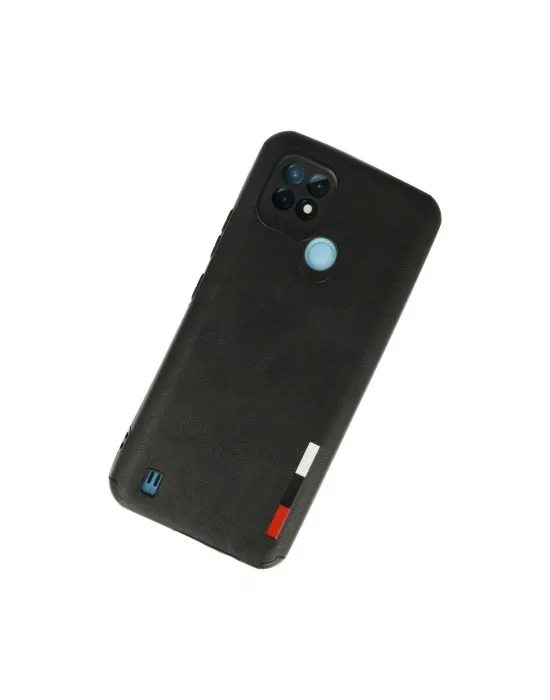 Realme C21 Kılıf Loop Deri Silikon - Siyah