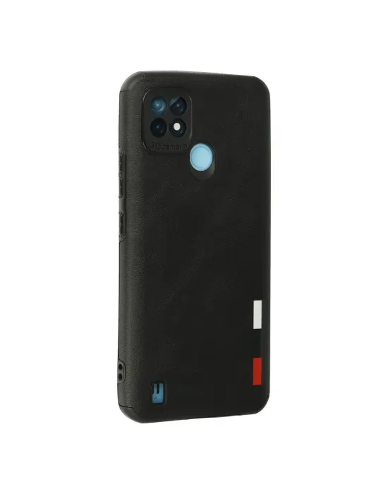 Realme C21 Kılıf Loop Deri Silikon - Siyah