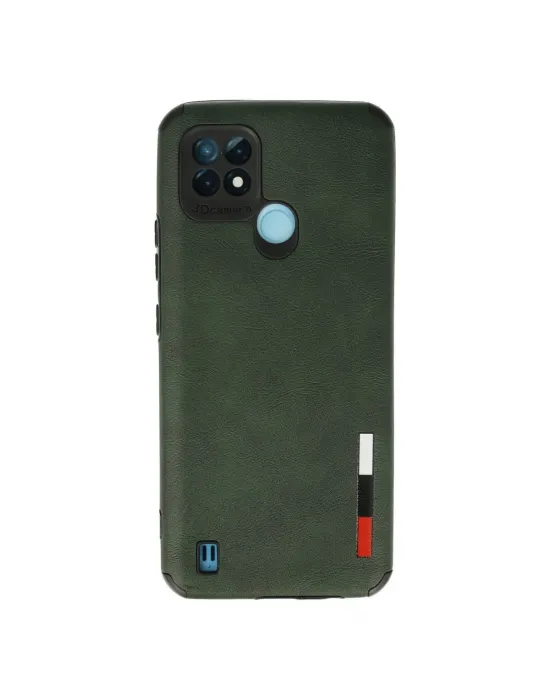 Realme C21 Kılıf Loop Deri Silikon - Yeşil