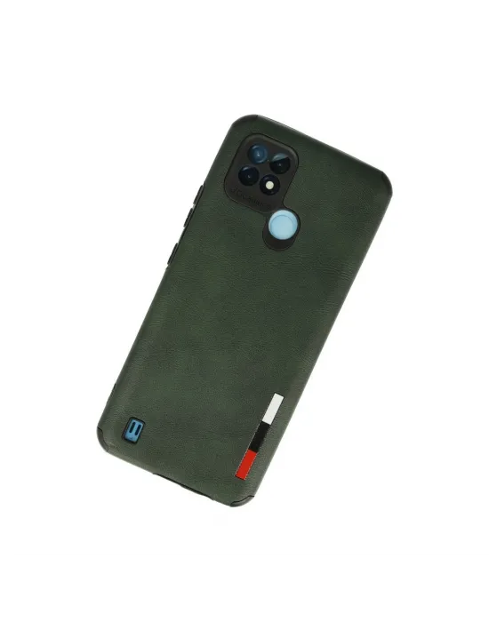 Realme C21 Kılıf Loop Deri Silikon - Yeşil