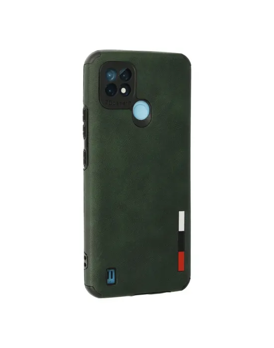 Realme C21 Kılıf Loop Deri Silikon - Yeşil