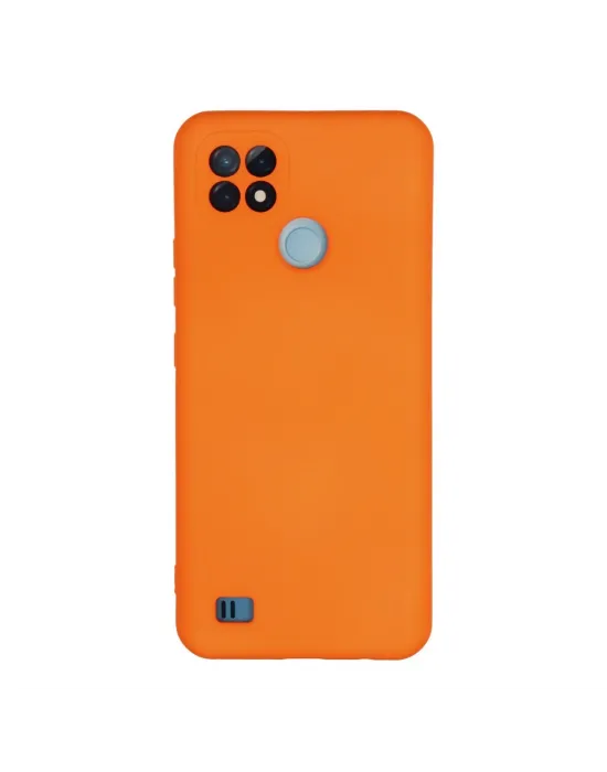 Realme C21 Kılıf Nano İçi Kadife Silikon - Turuncu