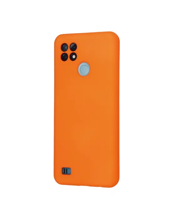 Realme C21 Kılıf Nano İçi Kadife Silikon - Turuncu