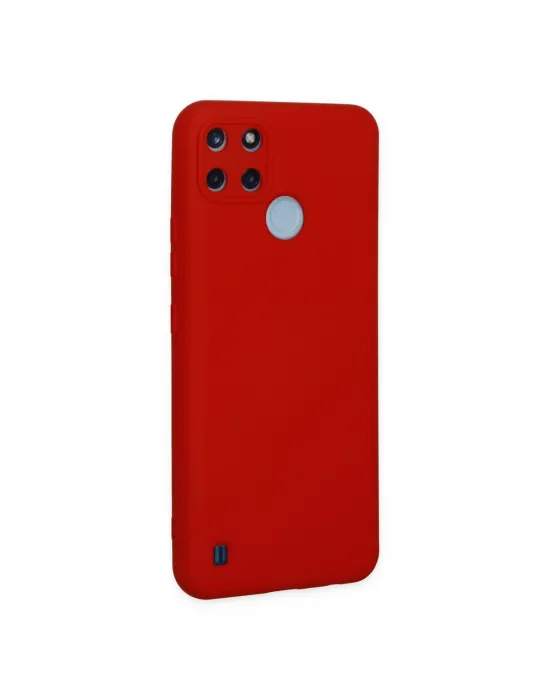 Realme C25y Kılıf Nano İçi Kadife Silikon - Kırmızı