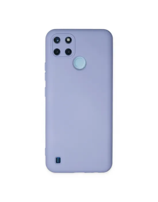 Realme C25y Kılıf Nano İçi Kadife Silikon - Lila