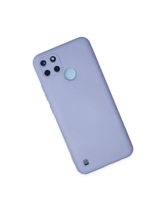 Realme C25y Kılıf Nano İçi Kadife Silikon - Lila
