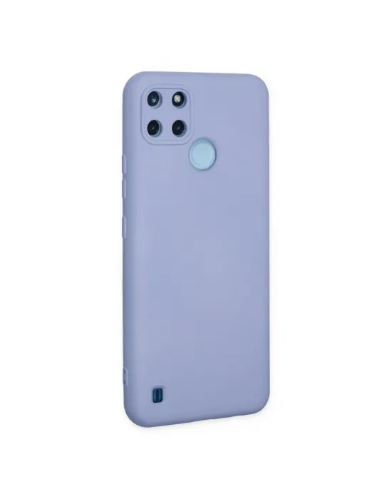 Realme C25y Kılıf Nano İçi Kadife Silikon - Lila