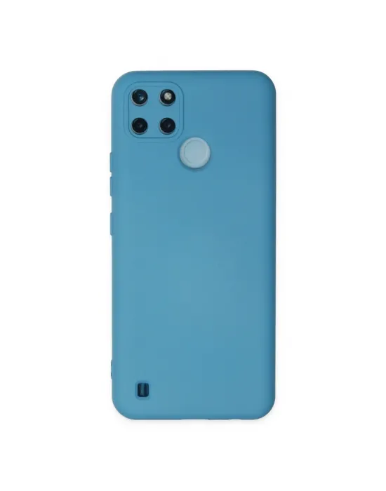 Realme C25y Kılıf Nano İçi Kadife Silikon - Mavi