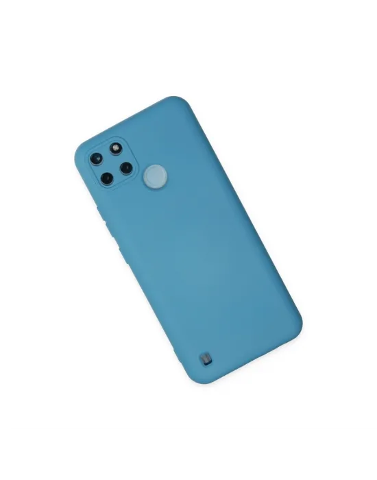Realme C25y Kılıf Nano İçi Kadife Silikon - Mavi