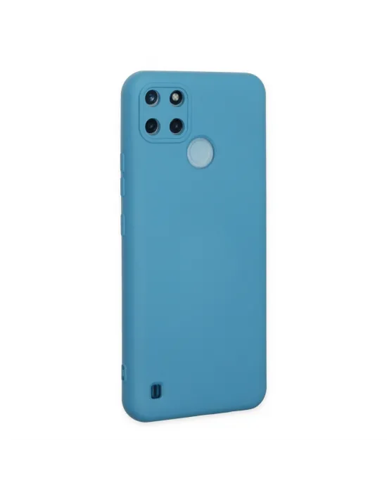 Realme C25y Kılıf Nano İçi Kadife Silikon - Mavi