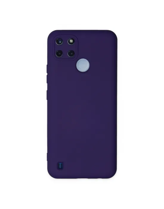Realme C25y Kılıf Nano İçi Kadife Silikon - Mor