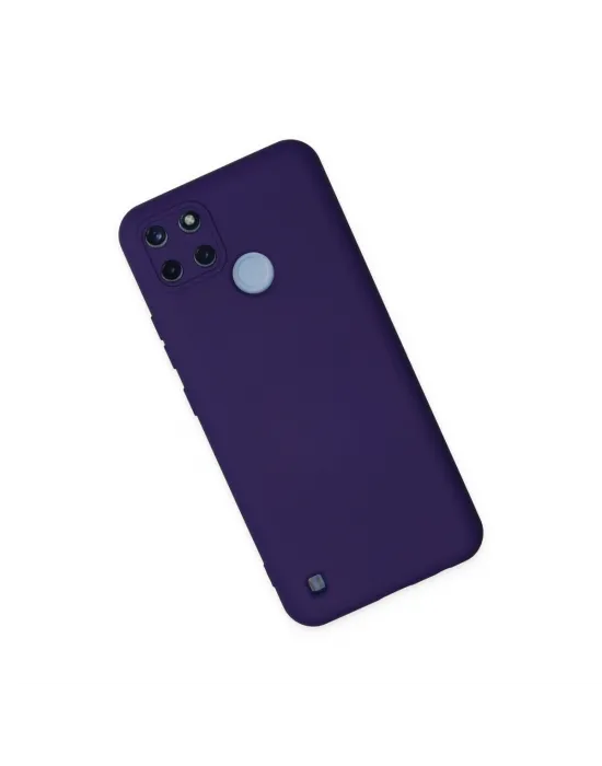Realme C25y Kılıf Nano İçi Kadife Silikon - Mor