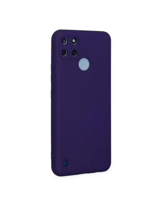 Realme C25y Kılıf Nano İçi Kadife Silikon - Mor